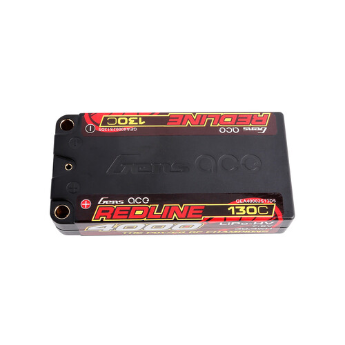 Gens Ace 2S 4000mAh 130C 7.6V Hardcase Lipo Battery (5.0mm Bullet)