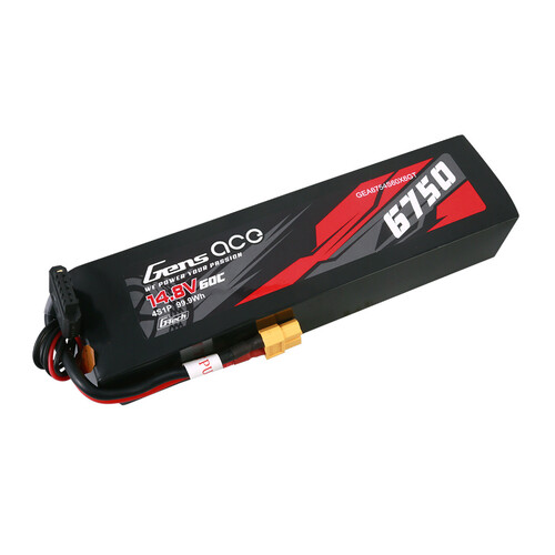 Gens Ace G-Tech 4S 6750mAh 60C 14.8V Soft Pack Lipo Battery (XT60)