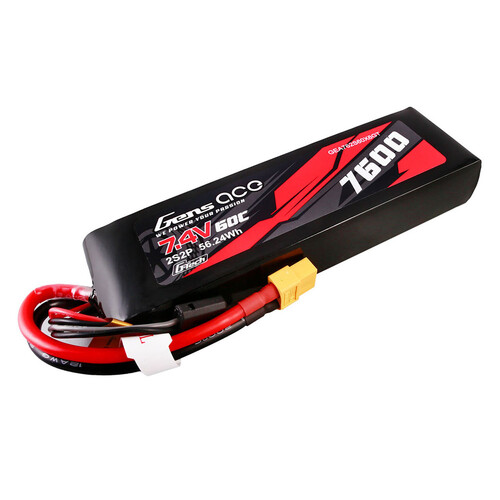 Gens Ace G-Tech 2S 7600mAh 60C 7.4V Soft Pack Lipo Battery (XT60)