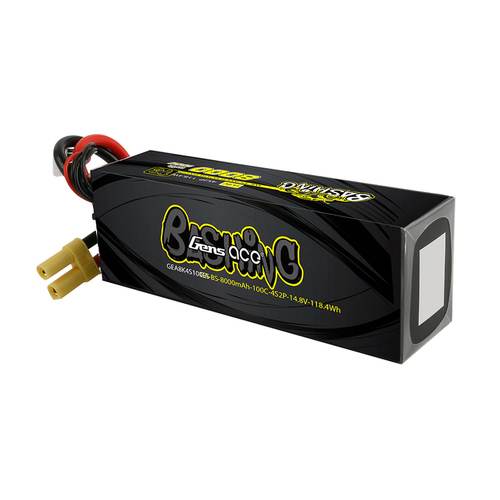 Gens Ace 4S Bashing 8000mAh 14.8V 100C Hardcase/Hardwired LiPo Battery (EC5)