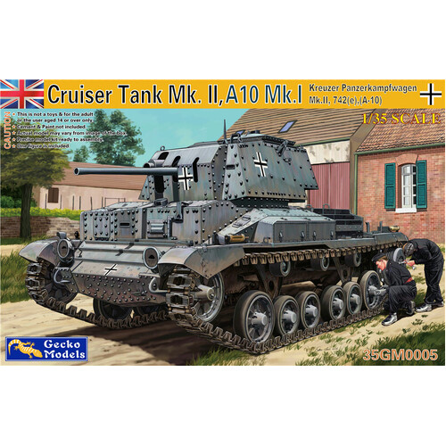 Gecko 1/35 Kreuzer Panzerkampfwagen Mk.II, 742(e),(A-10) Plastic Model Kit