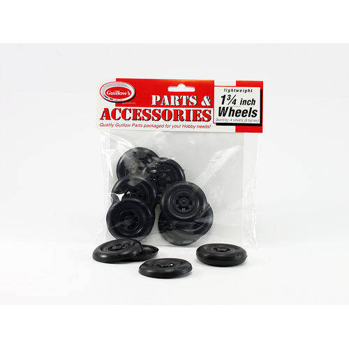 Guillow's 1¾” Plastic Half Wheel (8½ wheels) Accessories Pack