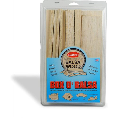 Guillow's Box O'Balsa, Small (random sizes, 1 lb box) Accessories Pack