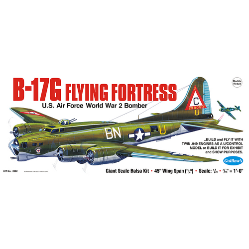 Guillow's B-17G Flying Fortress Balsa Plane Model Kit