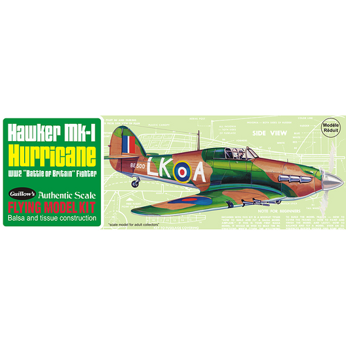 Guillow's Hurricane Balsa Plane Model Kit