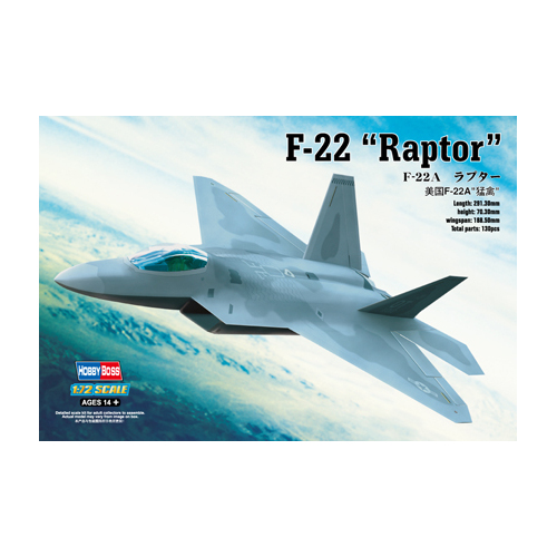 HobbyBoss 1/72 F-22A "Raptor" Plastic Model Kit [80210]