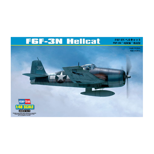 HobbyBoss 1/48 F6F-3N Hellcat Plastic Model Kit [80340]