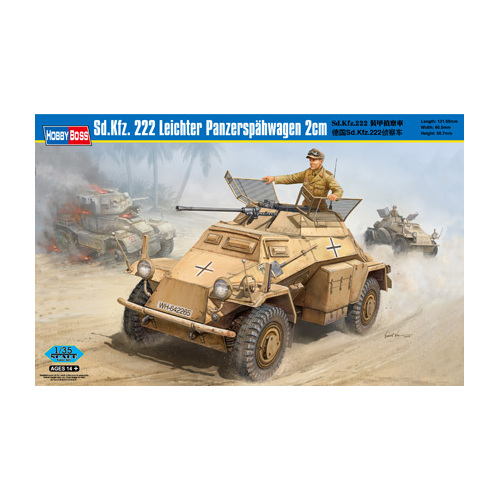 HobbyBoss 1/35 Sd.Kfz. 222 Leichter Panzerspahwagen 2cm Plastic Model Kit [82442]