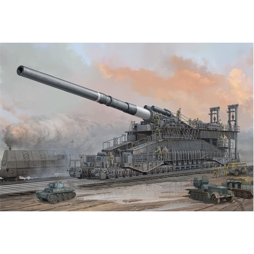 HobbyBoss 1/72 German 80cm K(E) Railway Gun "Dora" Plastic Model Kit [82911]