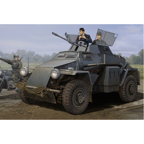 HobbyBoss 1/35 German Sd.Kfz.222 Leichter Panzerspahwagen (3rd Series) Plastic Model Kit [83816]