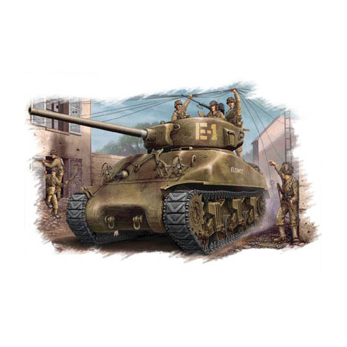 HobbyBoss 1/48 M4A1 76(W) TANK Plastic Model Kit [84801]