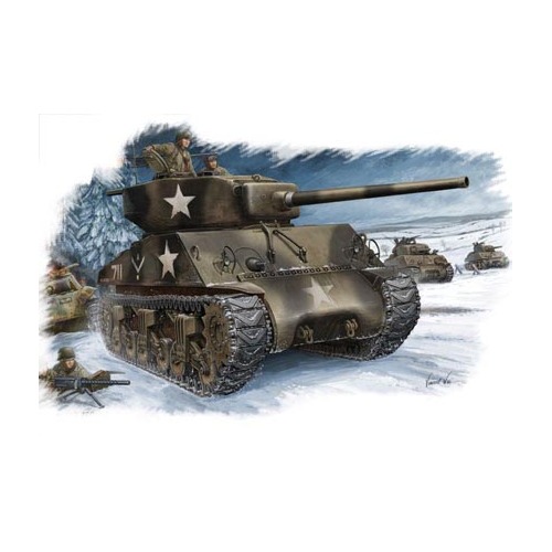 HobbyBoss 1/48 M4A3 (76W) TANK Plastic Model Kit [84805]