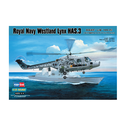 HobbyBoss 1/72 Royal Navy Westland Lynx HAS.3 Plastic Model Kit [87237]