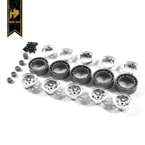 Hobby Plus Internal Bead Lock Wheel Set (Chrome)