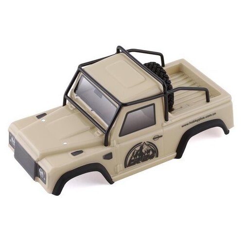 Hobby Plus Defender Lexan Body + Roll Cage (Mustard)