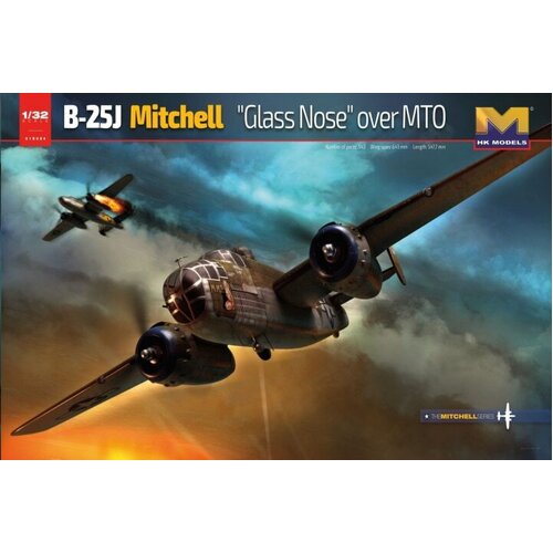 Hong Kong Models 1/32 B-25J Mitchell Glass Nose over (MTO) Plastic Model Kit