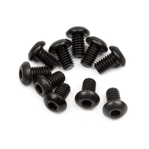 HPI Button Head Screw M2.5X4mm (Hex Socket/10Pcs) [100864]