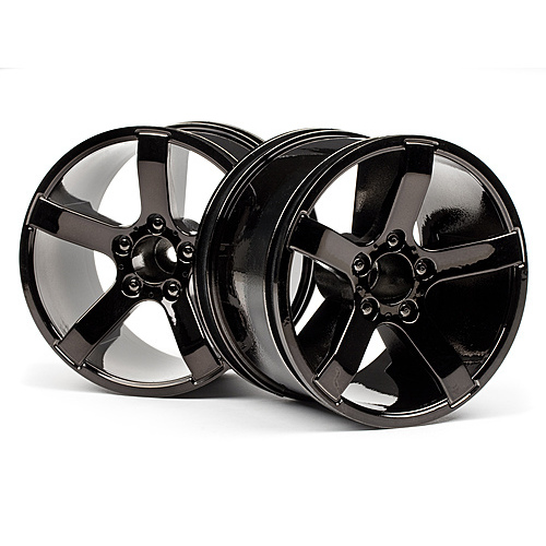 HPI Bullet Mt Wheels Black Chrome (Pr) [101309]