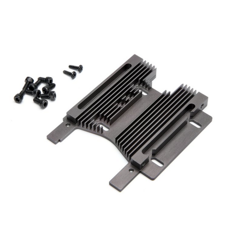 HPI HD Heatsink Motor Plate 10mm (7075S/Gray) [102359]