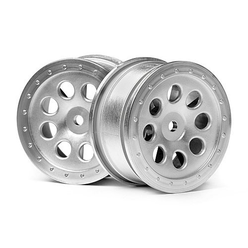 HPI ST-8 Wheel Matte Chrome (0mm Offset/2Pcs) [103037]