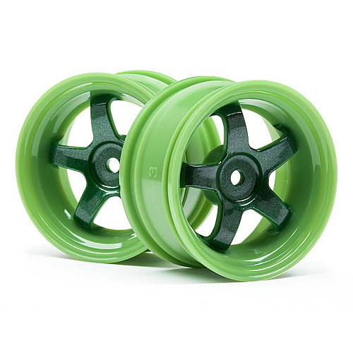 HPI Work Meister S1 Wheel Green (3mm Offset/2Pcs) [111090]