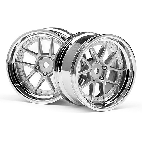 HPI DY-Champion 26mm Wheel (Chrome/Silver/6mm Os/2Pcs) [111276]