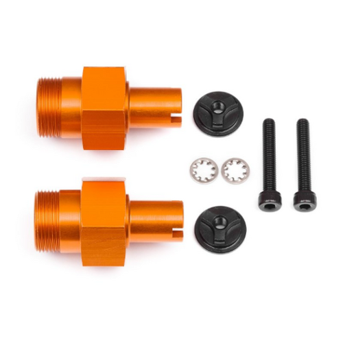 HPI 24mm HD Front Hex Hub (Orange/2Pcs) [112845]