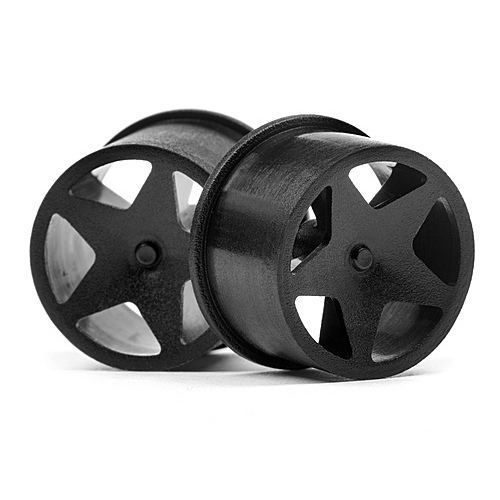 HPI Q32 Super Star Wheel Set F/R (Blk/18X10/18X14/4Pcs) [114276]