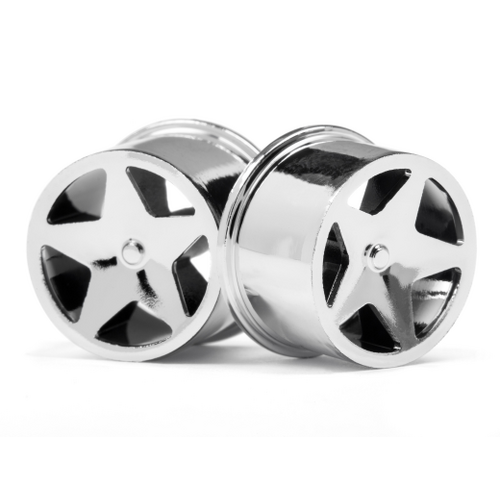 HPI Q32 Super Star Wheel Set F/R (Chrome18X10/18X14/4Pcs) [114279]