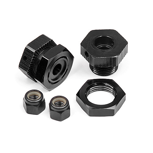 HPI Aluminum Wheel Hex Hub Set 17mm (Black/4Pcs) [114341]