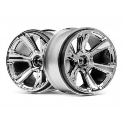 HPI 6-Shot MT Wheel (Chrome/2Pcs) [115324]