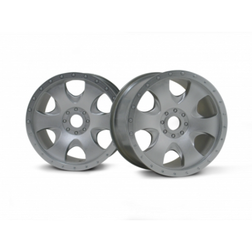 HPI Warlock Wheel Matt Chrome(83X56mm/2Pcs) [3193]