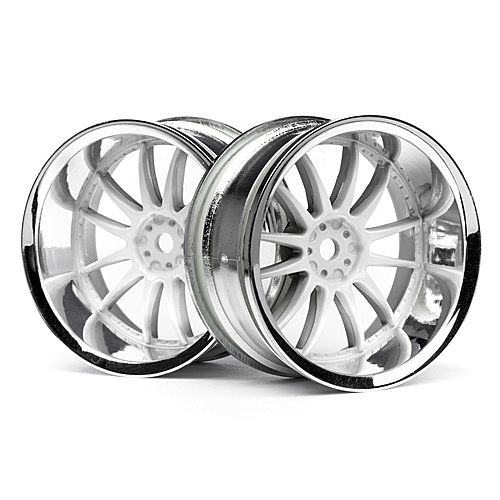 HPI Work XSA 02C Wheel 26mm Chrome/White (9mm Offset) [3285]