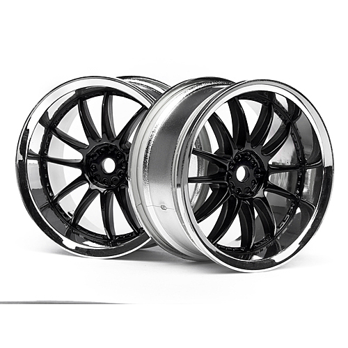 HPI Work XSA 02C Wheel 26mm Chrome/Black (3mm Offset) [3286]