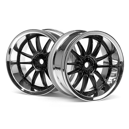 HPI Work XSA 02C Wheel 26mm Chrome/Black (6mm Offset) [3287]