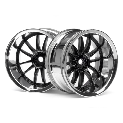 HPI Work XSA 02C Wheel 26mm Chrome/Black (9mm Offset) [3288]