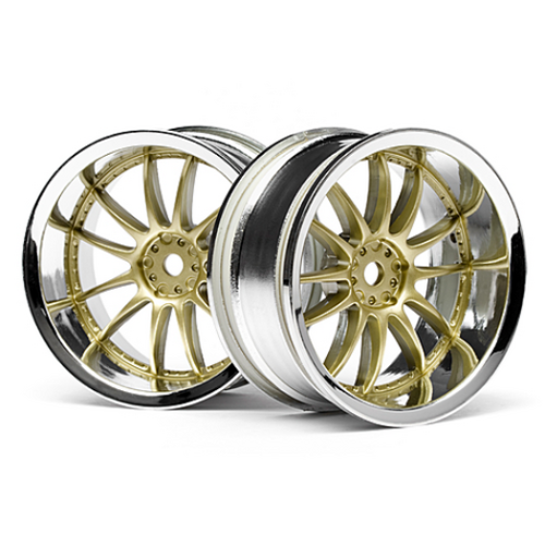 HPI Work XSA 02C Wheel 26mm Chrome/Gold (6mm Offset [3298]