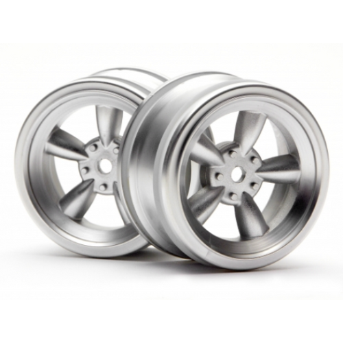 HPI Vintage 5 Spoke Wheel 26mm Matte Chrome(0mm Offset) [3815]