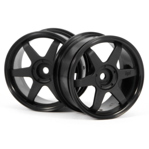 HPI TE37 Wheel 26mm Black (0mm Offset) [3836]