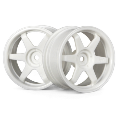 HPI TE37 Wheel 26mm White(3mm Offset) [3840]