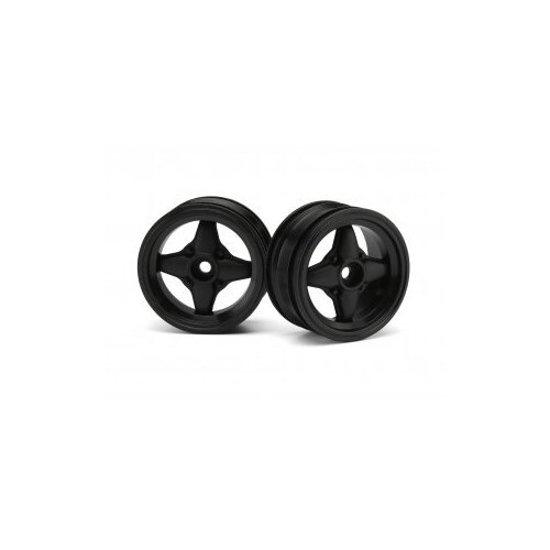 HPI 3901 Mx60 4 Spoke Wheel Black (0mm Offset/2Pcs)