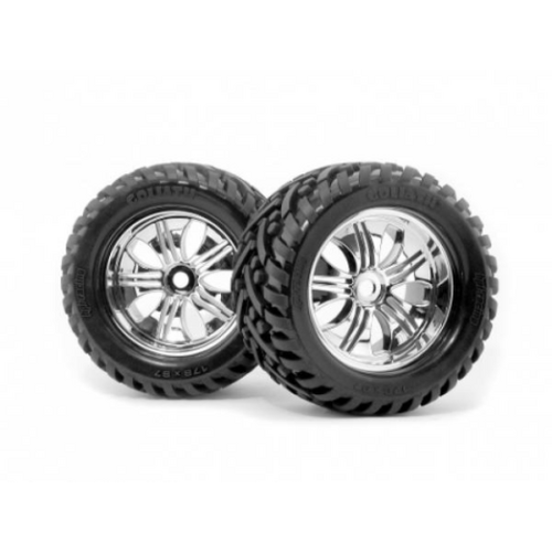 HPI Mounted Goliath Tire 178X97mm On Tremor Wheel Chrome [4728]