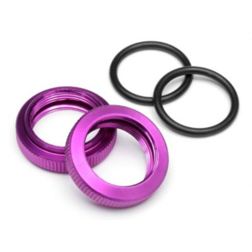 HPI Shock Adjuster Nut 20mm (Purple/2Pcs) [86446]