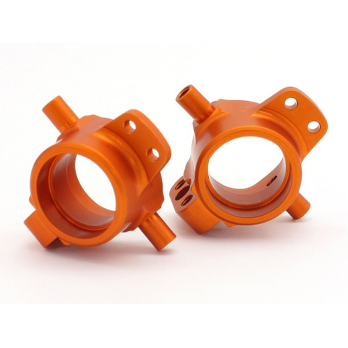 HPI HD ALUMINIUM FRONT HUB CARRIER (ORANGE/2PC) [86994]