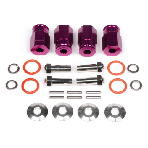 HPI Aluminum Wide Hex Hub 12mm (24mm Wide/Purple) [88055]