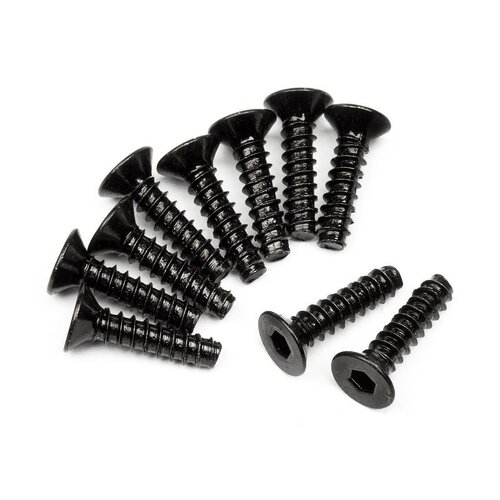 HPI Tp. Flat Head Screw M3x12mm (Hex Socket/10pcs) [94305]