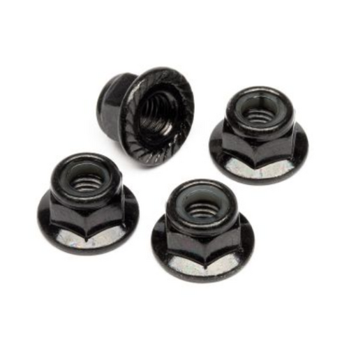 HPI Flanged Lock Nut M5 (Black/4Pcs) [Z682]