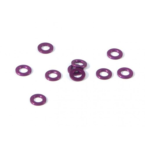 HPI Aluminium Washer 3 X 6 X 0.75mm (Purple/10 Pcs) [Z814]