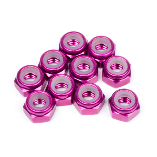 HPI Aluminum Lock Nut M4 (Purple/10Pcs) [Z867]