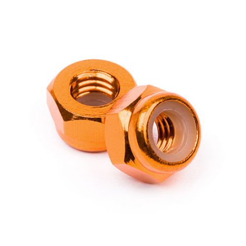 HPI Z868 Aluminum Lock Nut M4 (Orange/10Pcs)